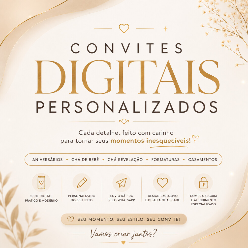 🎉 CONVITES DIGITAIS PERSONALIZADOS