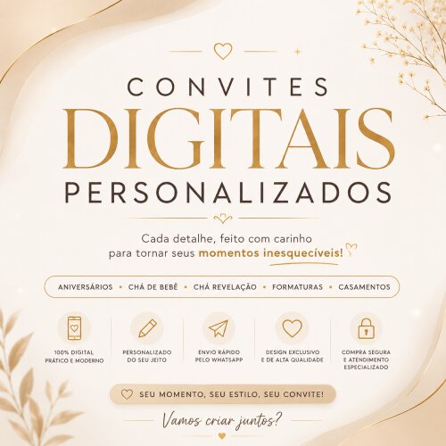 🎉 CONVITES DIGITAIS PERSONALIZADOS