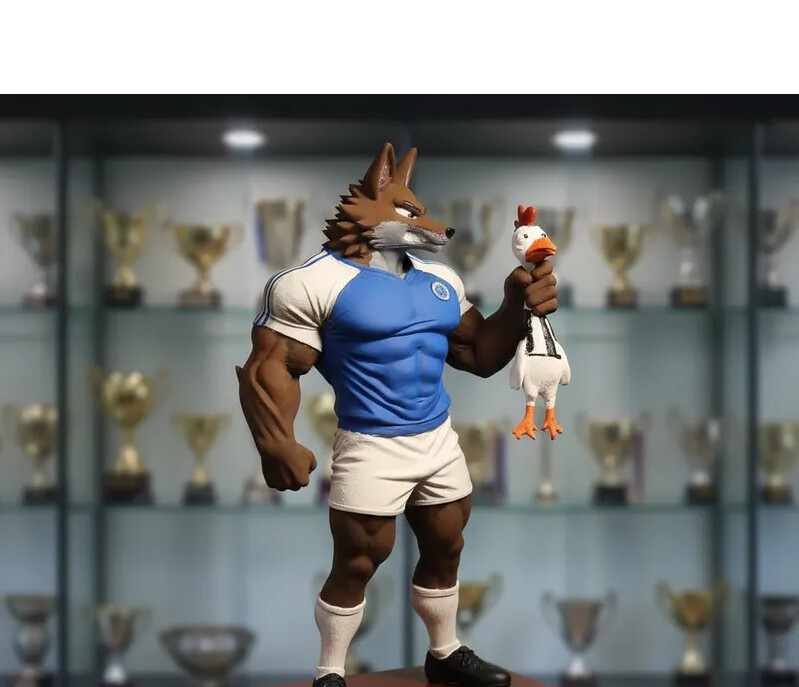 Mascote Raposão 28 cm de altura