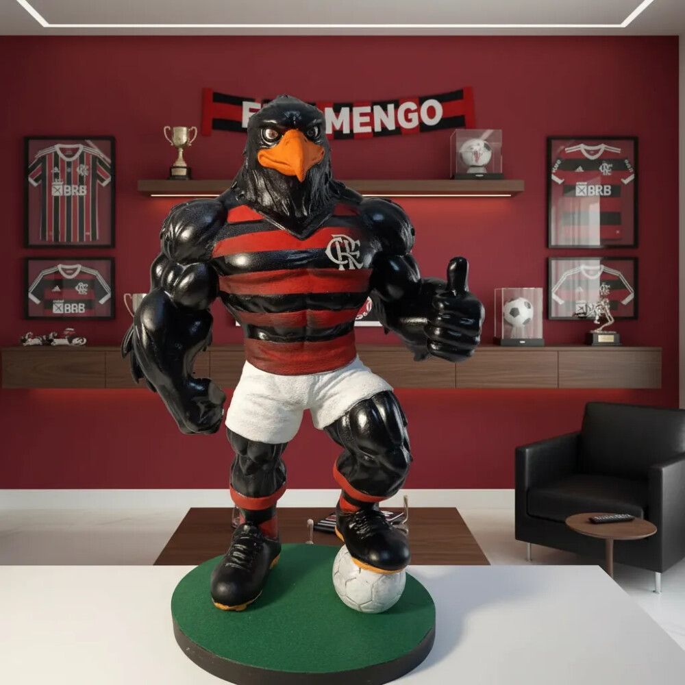 Estatua Mascote Urubu Flamengo