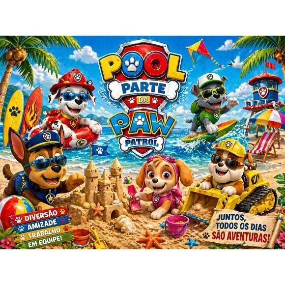 TOALHA DE PRAIA PERSOLALIZADA POOL PARTY