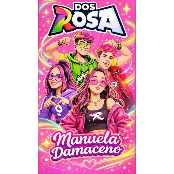 TOALHA DE PRAIA PERSOLALIZADA DOS ROSA