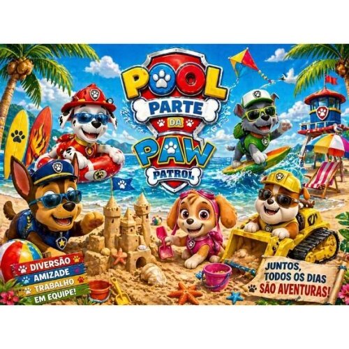 TOALHA DE PRAIA PERSOLALIZADA POOL PARTY