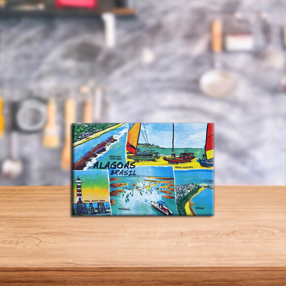 Imã de Geladeira Decorativo Turístico – Alagoas – Maceió e
