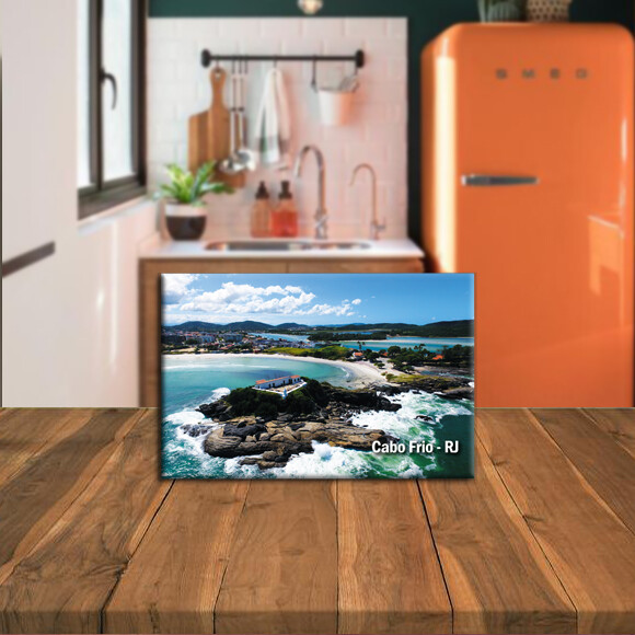 Imã de Geladeira Decorativo Turístico – Cabo Frio Forte – R