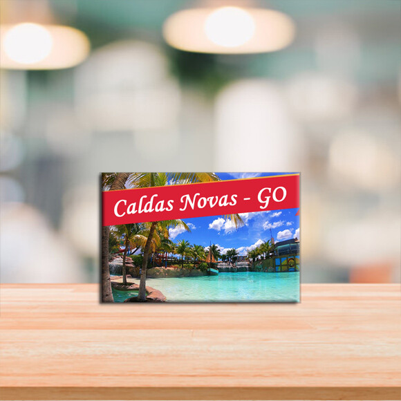 Imã de Geladeira Decorativo Turístico – Caldas Novas – Goi?