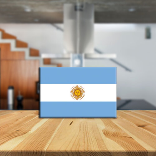 Imã de Geladeira Decorativo Turístico – Bandeira da Argentina – Viagem e Cultura