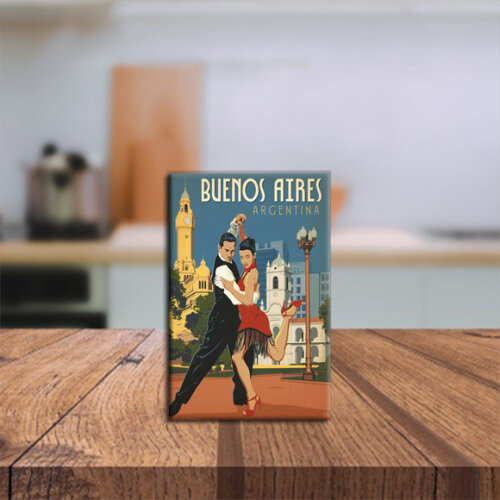 Imã de Geladeira Decorativo Turístico – Tango Buenos Aires – Argentina