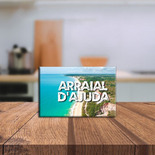 Imã de Geladeira Decorativo Turístico – Falésias Arraial d'Ajuda – Bahia