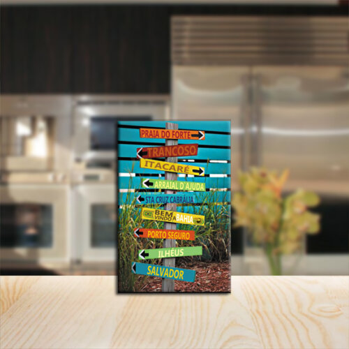 Imã de Geladeira Decorativo Turístico – Placas da Bahia – Destinos do Litoral