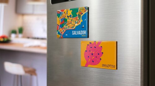 Imã de Geladeira Decorativo Turístico – Cancún Placas – M?