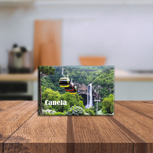 Imã de Geladeira Decorativo Turístico – Canela Bondinho – Serra Gaúcha, RS