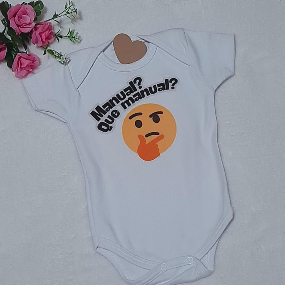 Body Bebê Suedine - Frases - Emoji