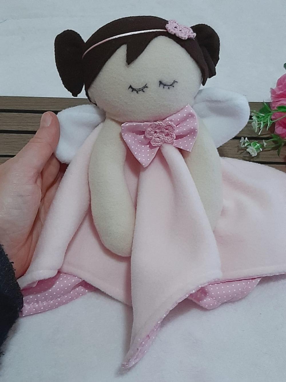 Caixa Presente Bebê Anjinha Rosa - Frases