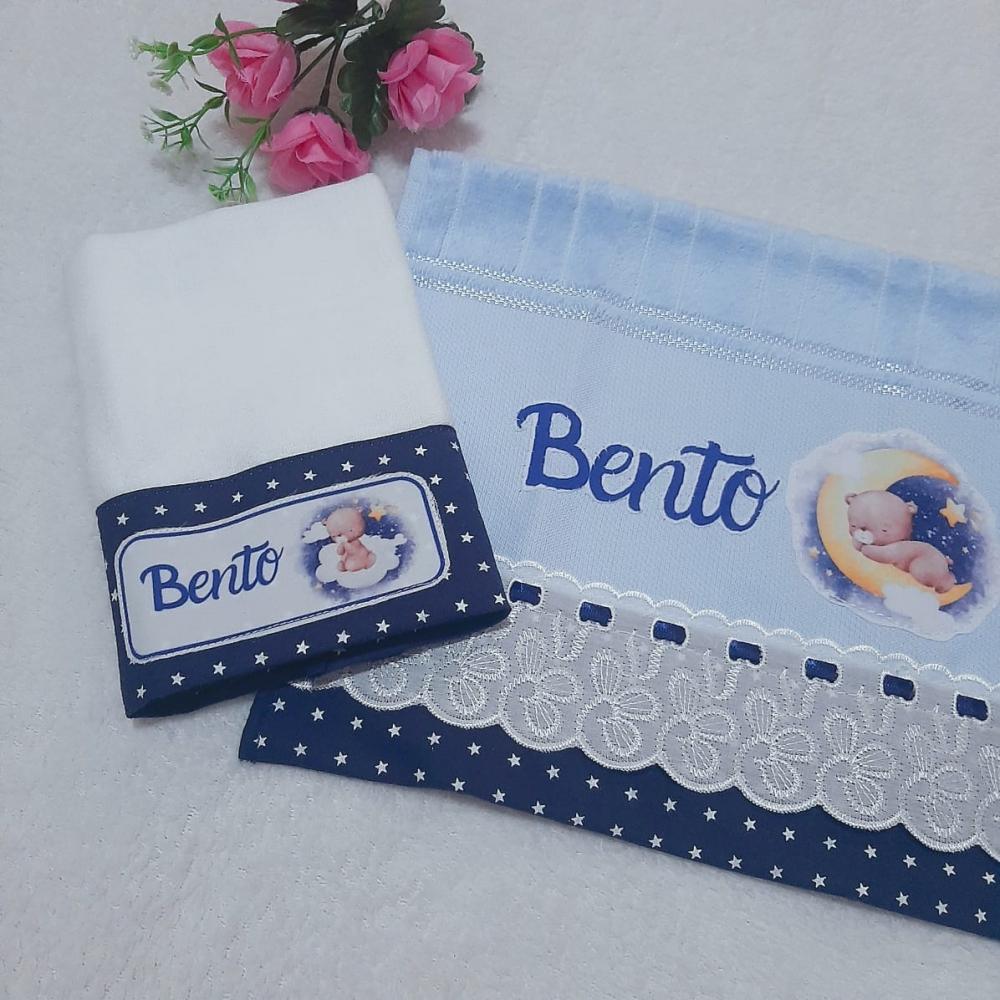 Toalhinha de mão personalizada para bebê e babita Ursinho Sonec