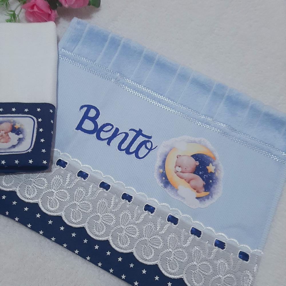Toalhinha de mão personalizada para bebê e babita Ursinho Sonec