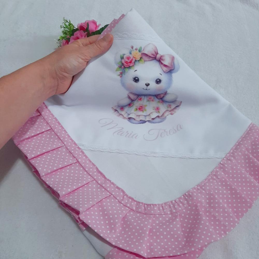 Cueiro flanelado personalizado Borboletas