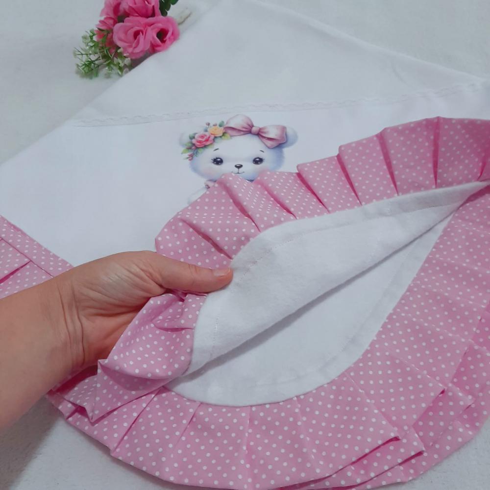 Cueiro flanelado personalizado Borboletas