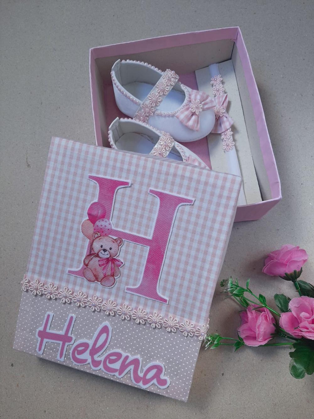 Sapatinho de Bebê Lacinho Rosa - Mimos na Caixa