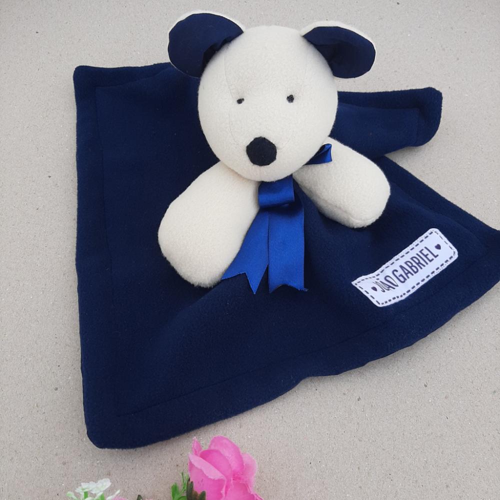Naninha Ursinho Azul Marinho - Personalizada - Mimos na Caixa