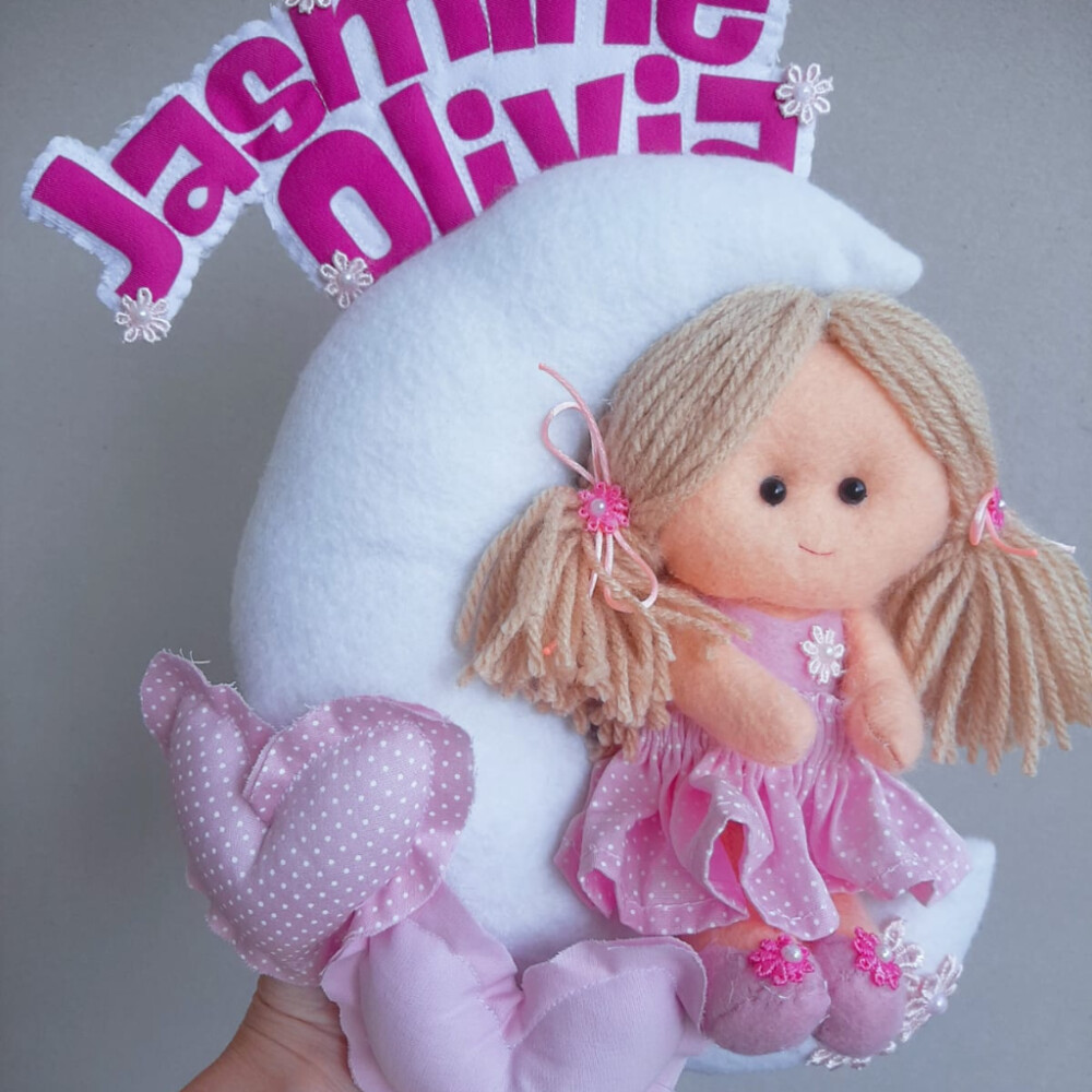 Enfeite Porta Maternidade Menina Rosa - Mimos na Caixa