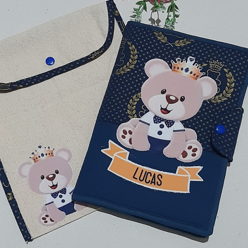 Capa para Caderneta de Vacinação com Porta Documentos - Tema e