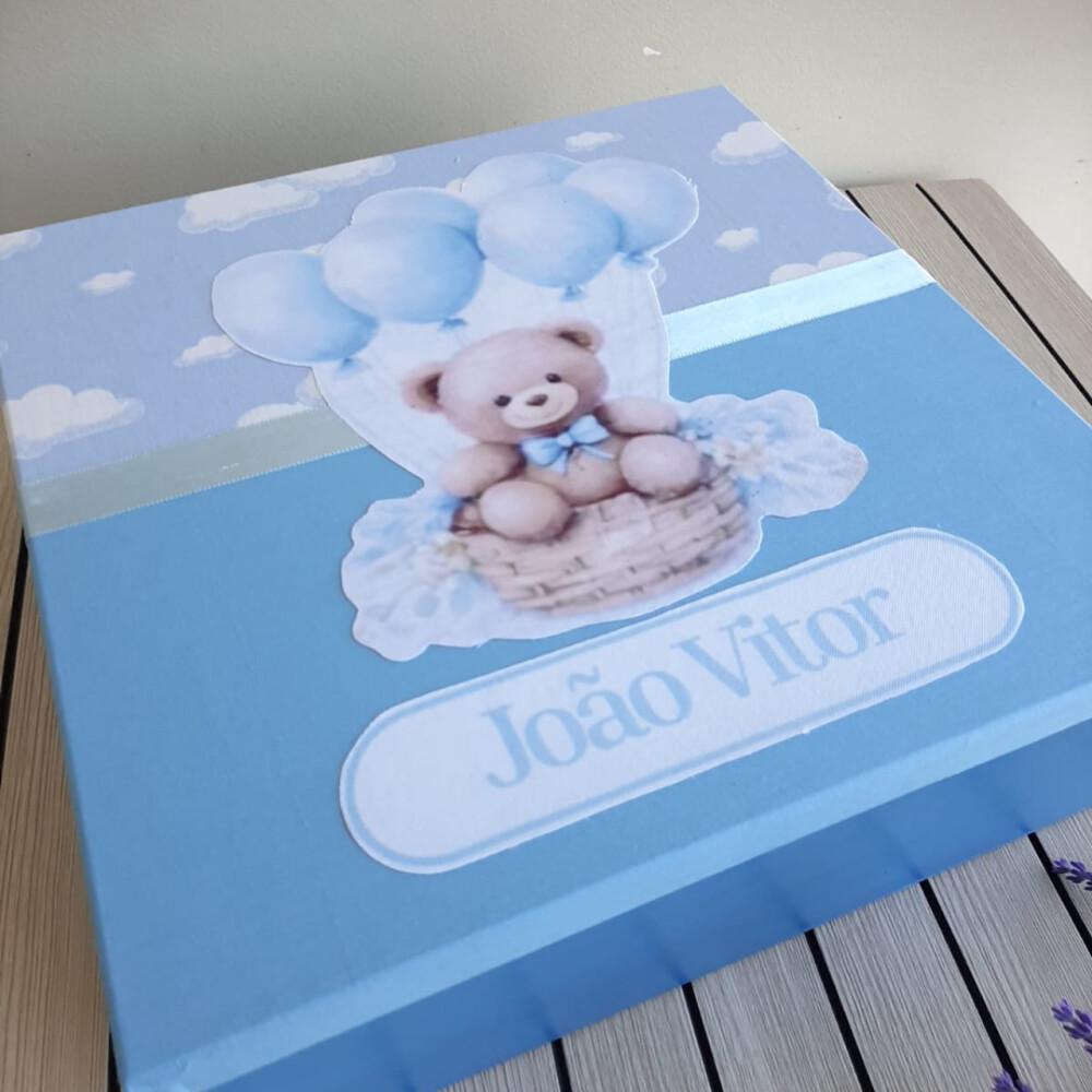 Kit para Bebê Personalizado – Toalha de Banho, Babitas e Caixa