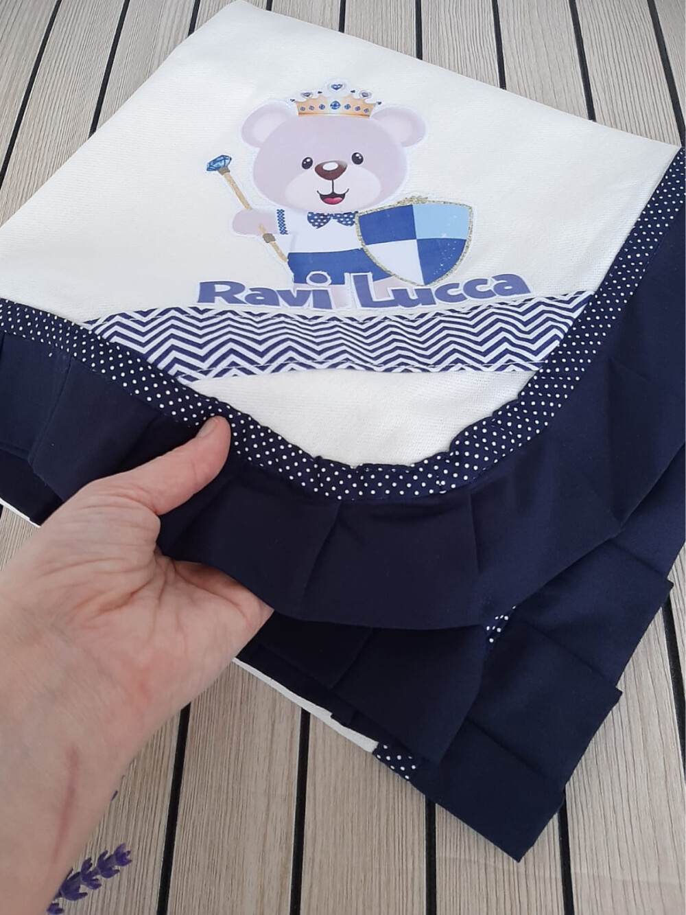 Kit Presente Bebê Personalizado - Toalha de Banho, Cueiro Flanel