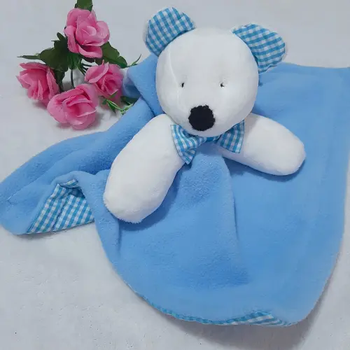 Naninha soft Ursinho Xadrez Azul