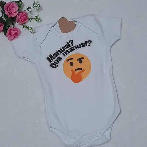 Body Bebê Suedine - Frases - Emoji