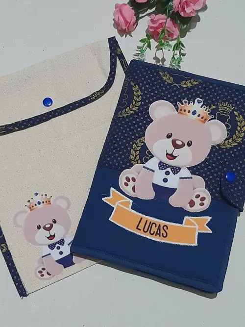 Capa para Caderneta de Vacinação e Porta Documentos do Bebê Ur