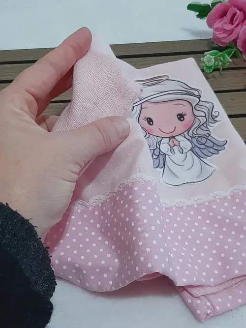 Caixa Presente Bebê Anjinha Rosa - Frases