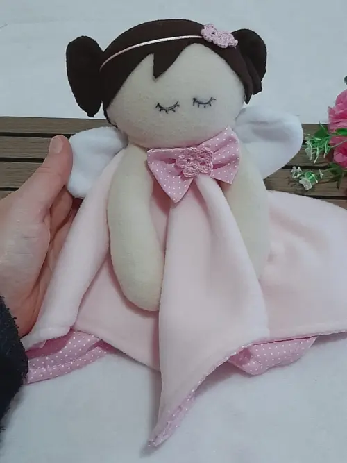 Caixa Presente Bebê Anjinha Rosa - Frases