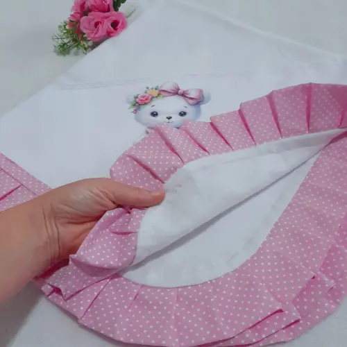 Cueiro flanelado personalizado Borboletas