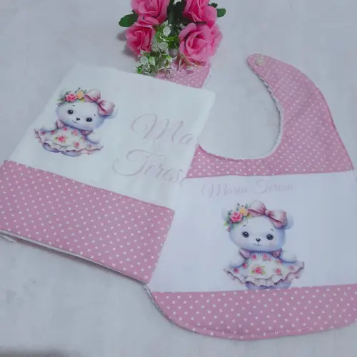 Kit babeiro e babita para bebê personalizados