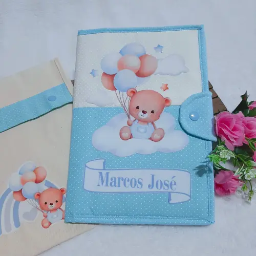 Kit presente para bebê personalizado: naninha, toalhinha e capa 