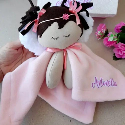 Naninha Soft Anjinha - Personalizada - Mimos na Caixa