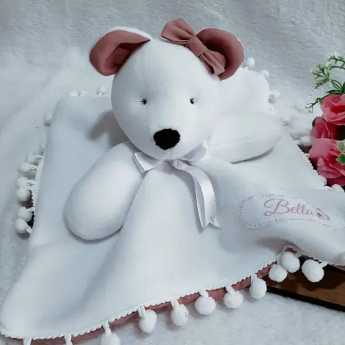 Naninha Ursinha Rosê - Personalizada - Mimos na Caixa