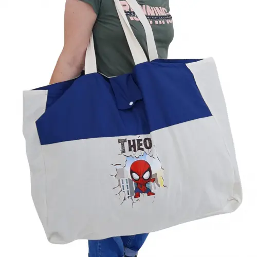 Ecobag Escolar Personalizada 45 x 55 x 20 - Sacola para cobertas e travesseiro