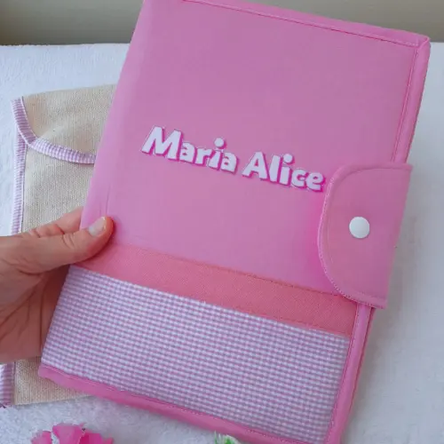 Capa para Caderneta de Vacinação com Porta Documentos - Tema e