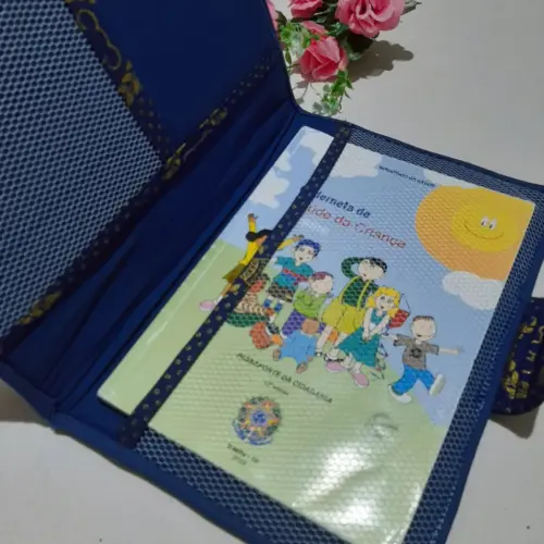 Capa para Caderneta de Vacinação com Porta Documentos - Tema e