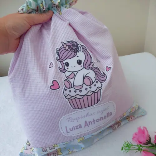 Saquinho Roupa Suja/Limpa Personalizado - Tecido e Forro Imperme?
