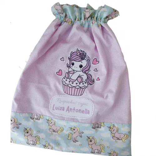 Saquinho Roupa Suja/Limpa Personalizado - Tecido e Forro Imperme?
