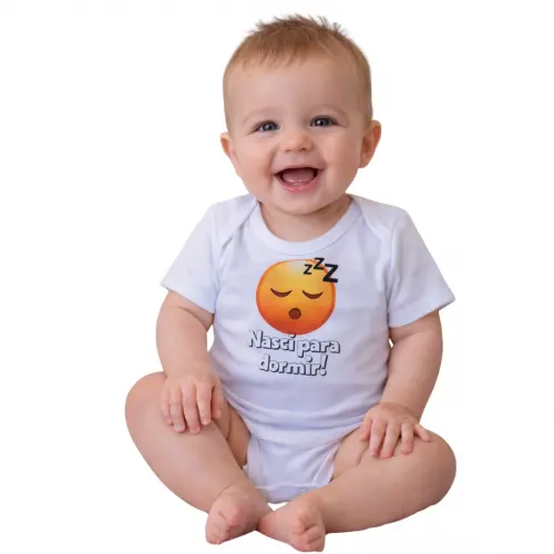 Body Nasci para Dormir - Emojis - Suedine 100% algodão
