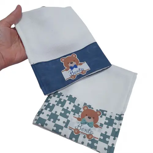 Fraldinhas de boca personalizadas - 2 unidades - Tema a Escolha - Menino
