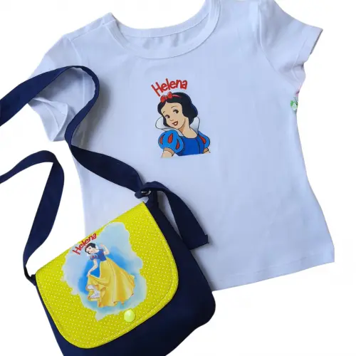 Conjunto iInfantil Blusa e Bolsinha Personalizadas