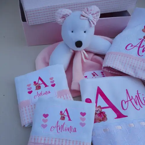 Caixinha Presente Bebê Personalizada - Naninha, babitas, toalhin