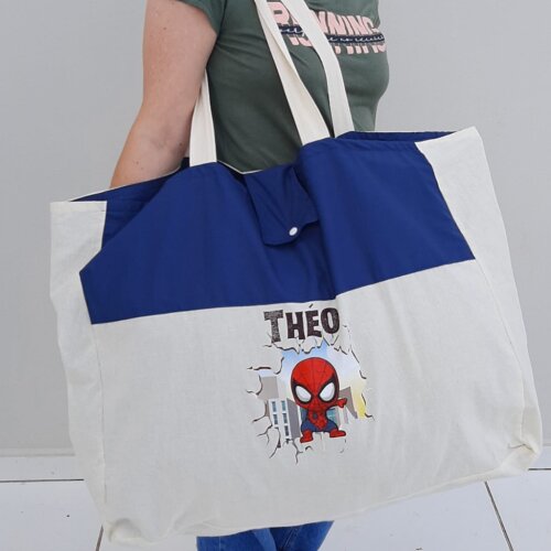 Ecobag Escolar Personalizada 45 x 55 x 20 - Sacola para cobertas e travesseiro