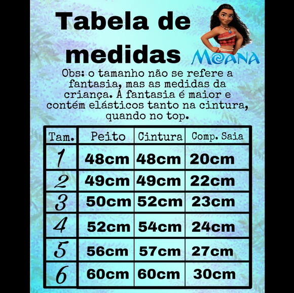 Fantasia Moana Infantil com Coroa de Flores