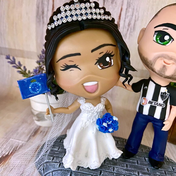 Noivinhos Chibi Torcedor Topo de Bolo